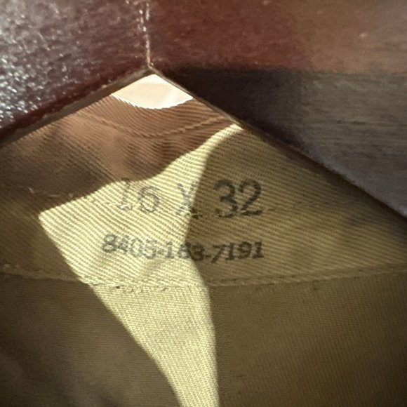 VTG 50s US Army Khaki Cotton Twill Uniform Shirt Size 16x32 1957 21st Army Corps - Picture 4 of 6